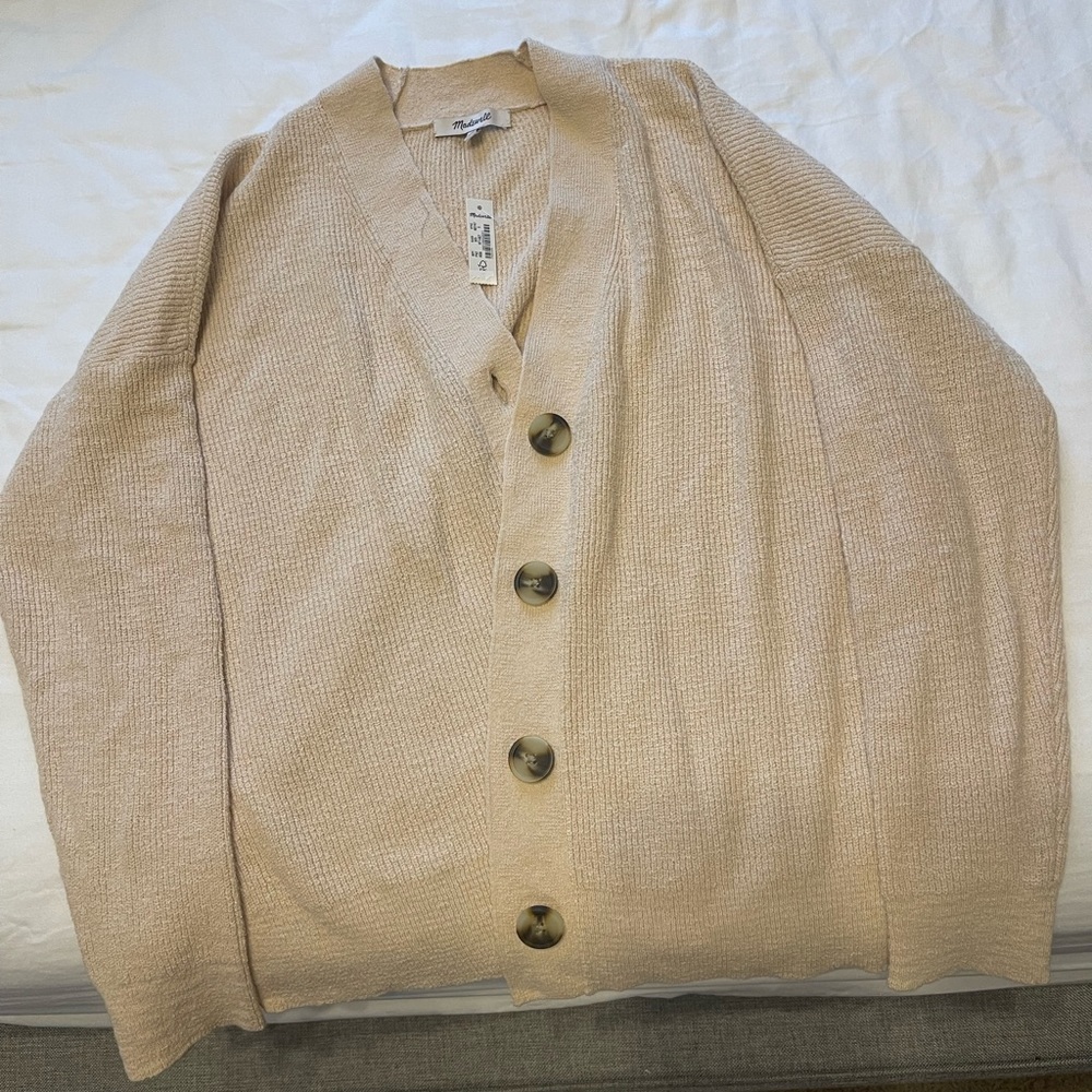 Beige cardigan from Madewell